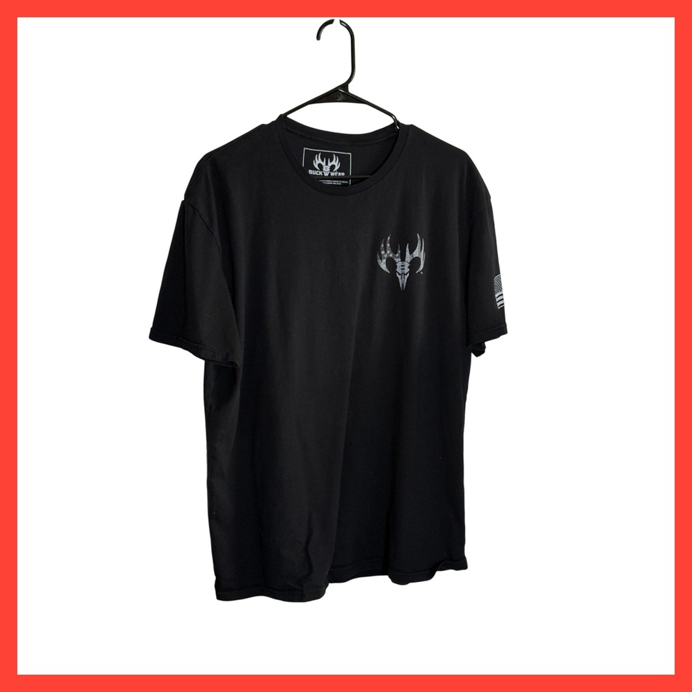 Buck Wear Mens XL Black Freedom Eagle Graphic T-Shirt Patriotic American 1776